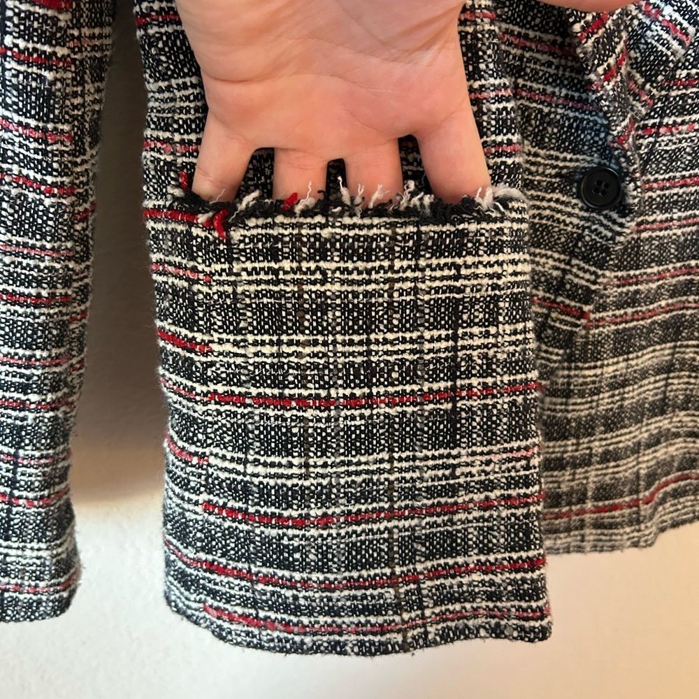 Isabel Marant Etoile Tweed Blazer in Black/Red/White, Size 36 (US S) - Picture 4 of 12